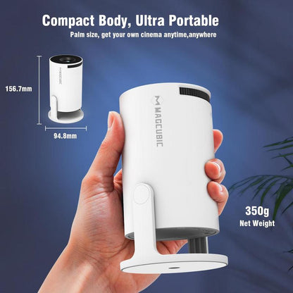 GLOBAL PICK Magcubic Portable Projector HY300 Pro, Android 11 Dual Wifi6 290ANSI Allwinner H713 BT5.4 1080P 1280*720P Projector, Multifunctional Projector for Home Cinema, Outdoor